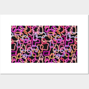 Pink, Purple, and Orange Abstract Posters and Art